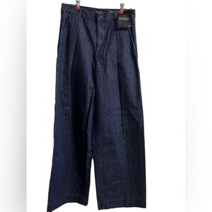 Women’s High Rise Relaxed Wide Leg Dark Denim NWT Size 27R